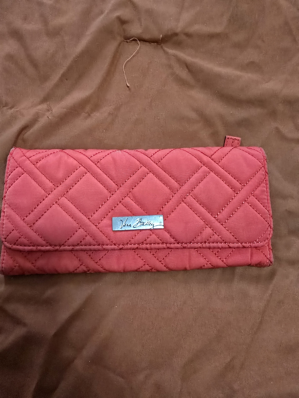 Vera Bradley Quilted Red Clutch Wallet